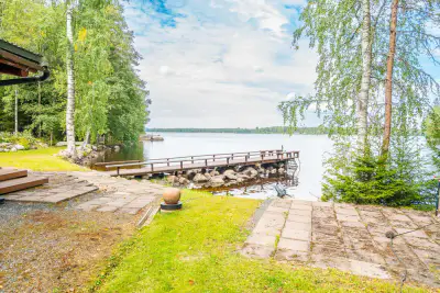 Mökki hirsi rénové 88 m², 55 m rive sable Liesjärvi, 2 416 m² — Tammela — 1