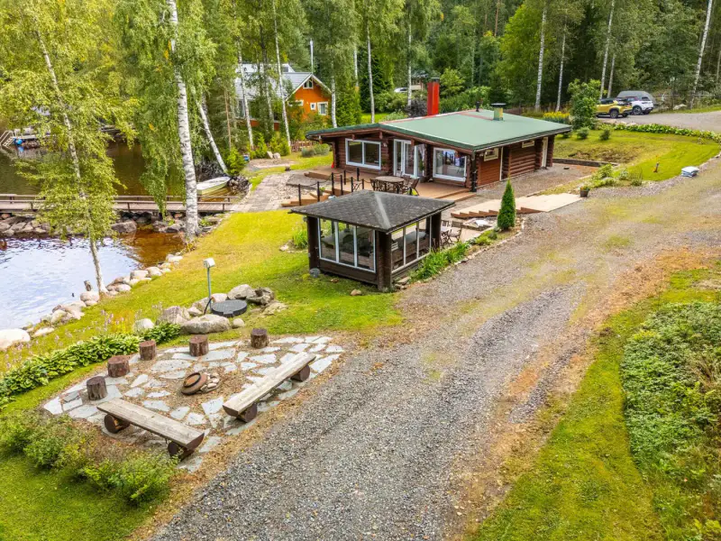 Mökki hirsi rénové 88 m², 55 m rive sable Liesjärvi, 2 416 m² — Tammela — 5
