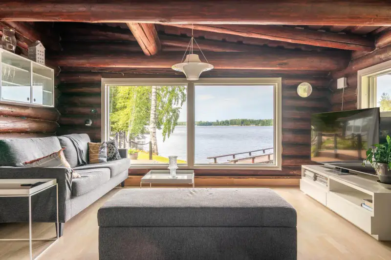 Mökki hirsi rénové 88 m², 55 m rive sable Liesjärvi, 2 416 m² — Tammela — 8