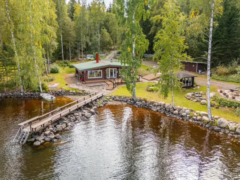Mökki hirsi rénové 88 m², 55 m rive sable Liesjärvi, 2 416 m² — Tammela — 6