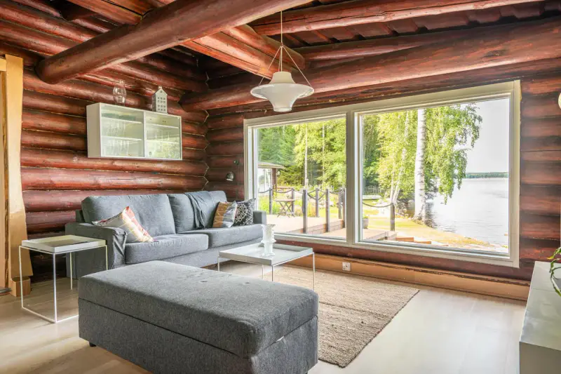 Mökki hirsi rénové 88 m², 55 m rive sable Liesjärvi, 2 416 m² — Tammela — 10