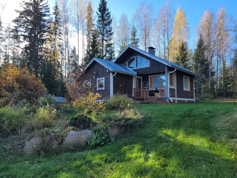 Maison/mökki ~96 m² (1985) + rantasauna récente, 6 880 m² et ~100 m de rive — Tallusjärvi / Tervo — 6