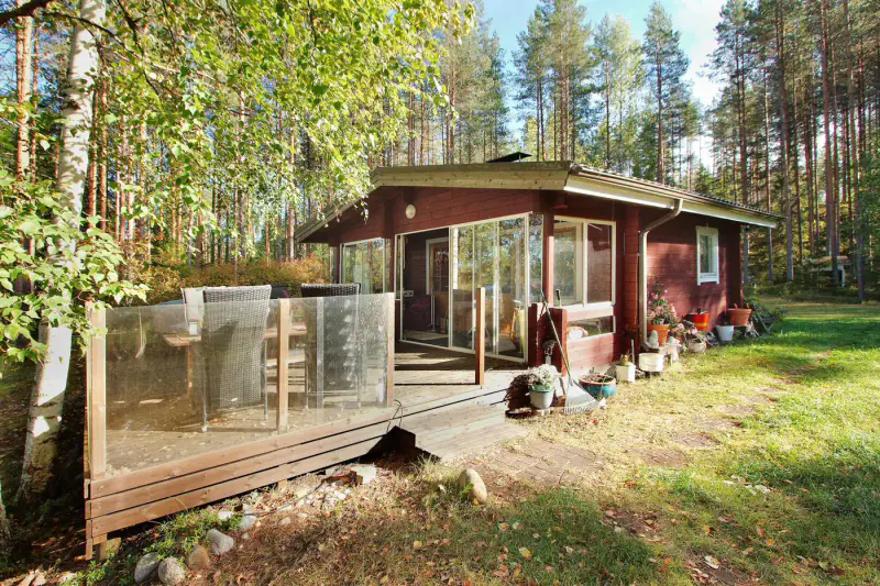 Mökki rondins ~25 m² (1994) + pihasauna, 3 390 m², Iso-Kankainen — Tuusniemi — 10