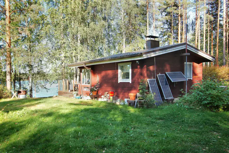 Mökki rondins ~25 m² (1994) + pihasauna, 3 390 m², Iso-Kankainen — Tuusniemi — 9