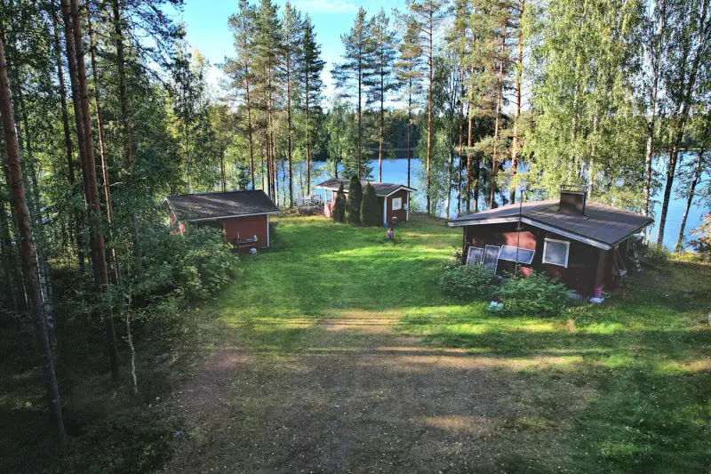 Mökki rondins ~25 m² (1994) + pihasauna, 3 390 m², Iso-Kankainen — Tuusniemi — 1