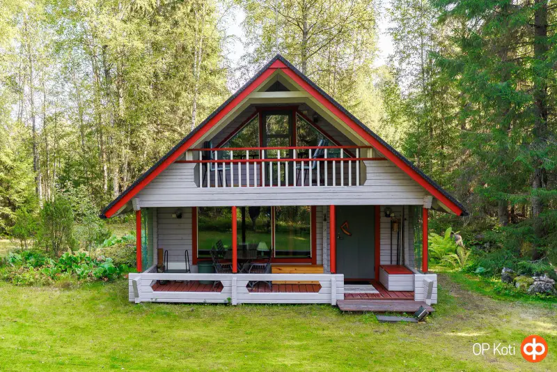 Chalet en rondins 1992, rive privée Utosjoki ~150 m, 2 600 m² — Piirovansaari, Utajärvi — 14