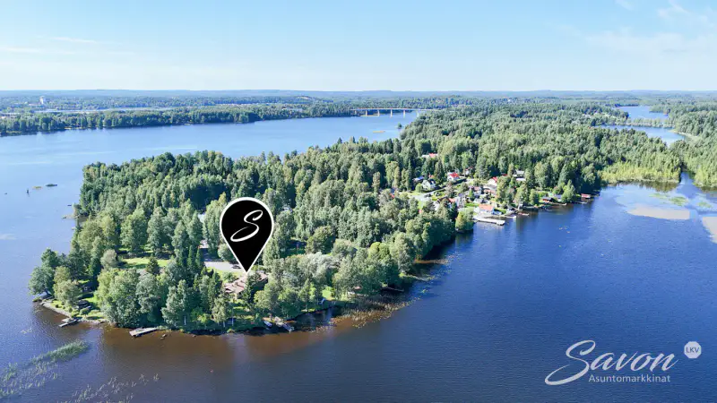 Maison Sasmo ~113 m² (1985) + sauna, 3 200 m², Komminselkä / Likolahti — Puurtila / Varkaus — 3