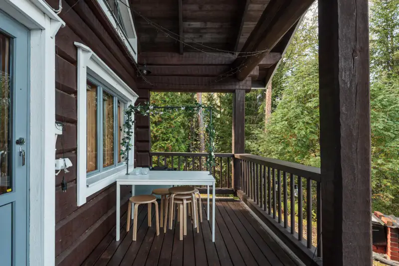 Mökki en rondins ~49 m² + mezzanine (2003), 4 590 m² et ~40 m de rive privée sur l’Iso Arajärvi — Vesilahti — 16
