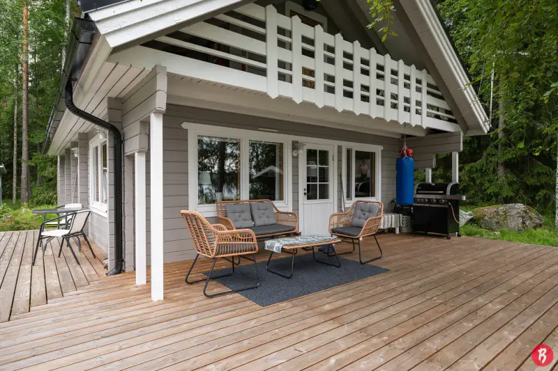 Chalet en rondins 64 m² (1984), rantasauna et ponton, 2 454 m² et rive privée sur le Keitele — Keitelepohja / Viitasaari — 18