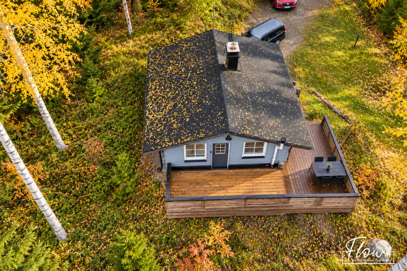 Mökki en kelohonka ~35 m² (2003) + sauna, ~65 m de rive privée sur le Keitele, 4 110 m² — Ilmolahti / Viitasaari — 2
