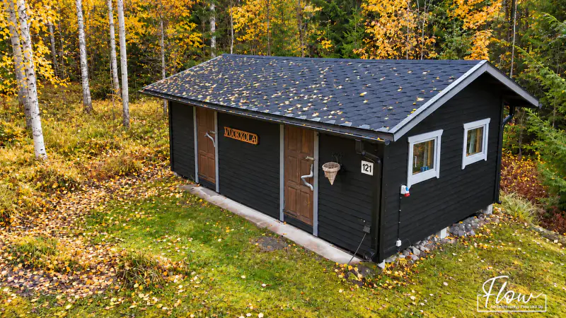 Mökki en kelohonka ~35 m² (2003) + sauna, ~65 m de rive privée sur le Keitele, 4 110 m² — Ilmolahti / Viitasaari — 11