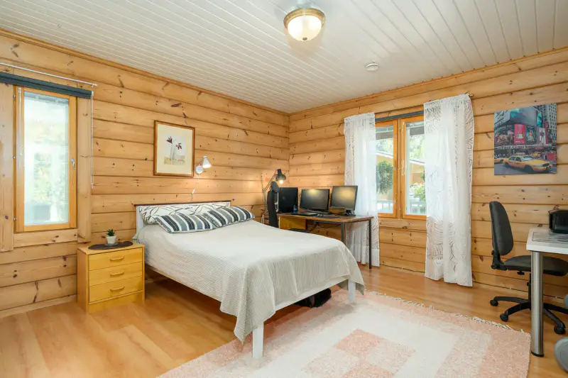 Maison rondins ~149 m² (2005) + rantasauna habitable, 5 600 m², Löytänä — Viitasaari — 16