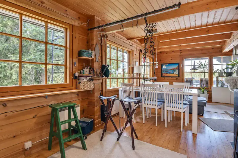 Maison bois ~121 m² (1992) + sauna, 3 470 m² (~45 m rive), Vankavesi — Kuru / Ylöjärvi — 5